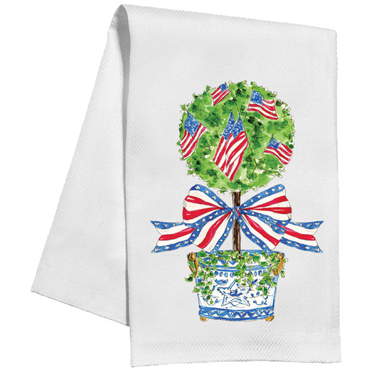 Patriotic Topiary Hand Towel