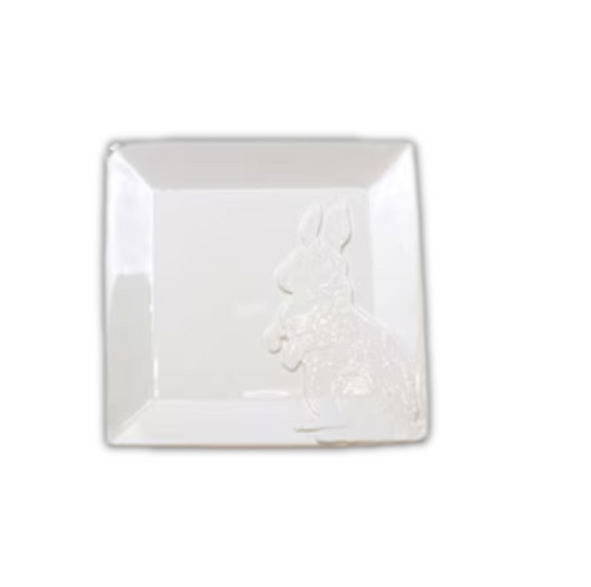 White Bunny Platter