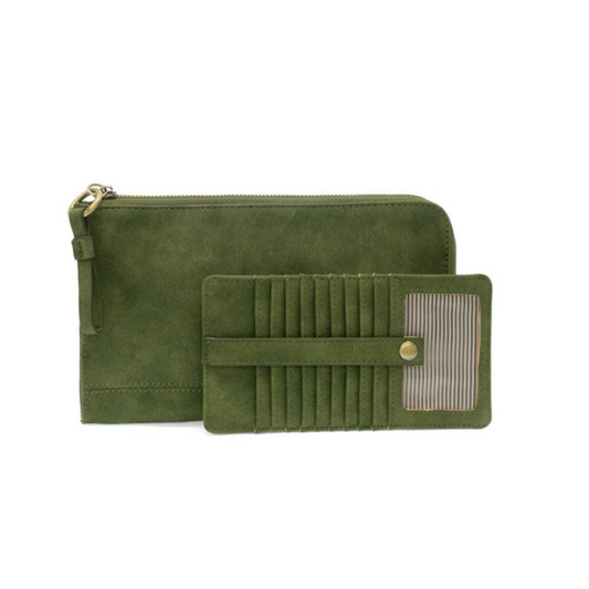 Karina Faux Suede Wristlet and Wallet