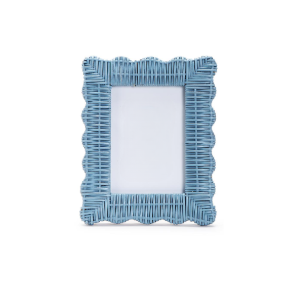 Blue Wicker Picture Frames