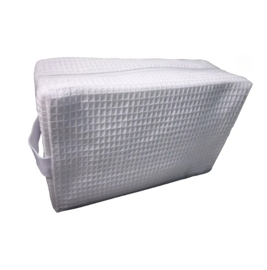 White Waffle Cosmetic Bag