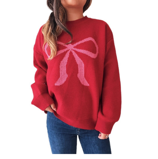 Red Bow Sweater