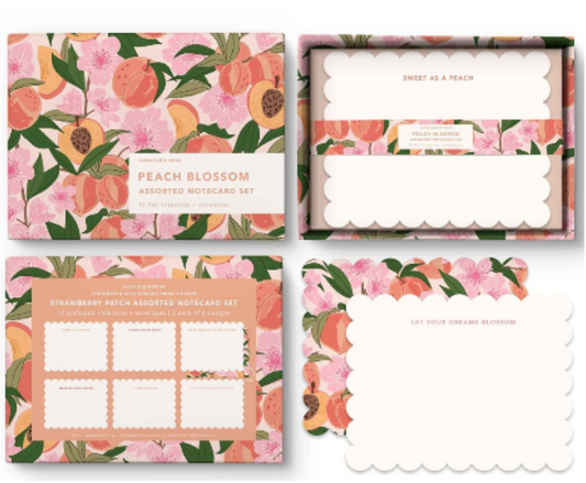 Peach Blossom Stationery Set
