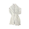 Kids White Ruffle Robe