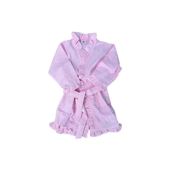 Kids Pink Ruffle Robe