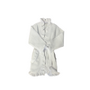 Kids White Ruffle Robe