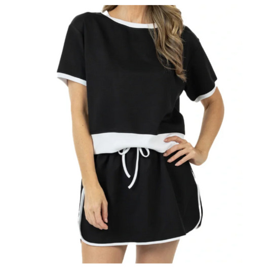 "Monogram Me" Black/White Scuba Set