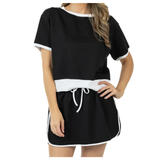 "Monogram Me" Black/White Scuba Set