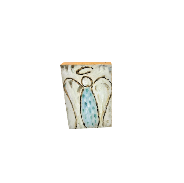 Pastel Angel Wood Block