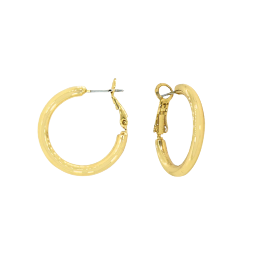 Gold Birthstone Hoop Earrings