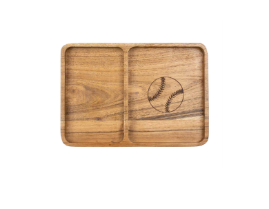 Wooden Baseball Tray