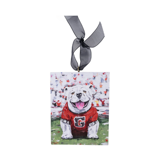 Bulldog Wooden Ornament