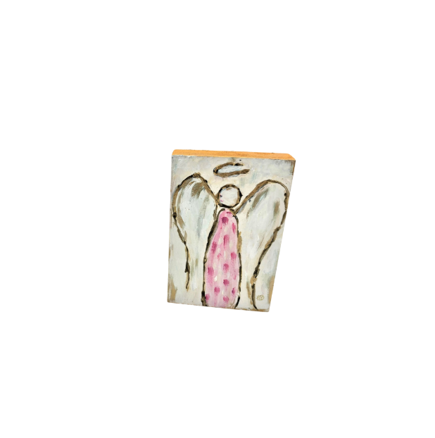 Pastel Angel Wood Block