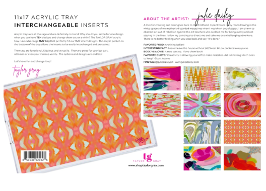 Interchangeable Serving Tray Inserts