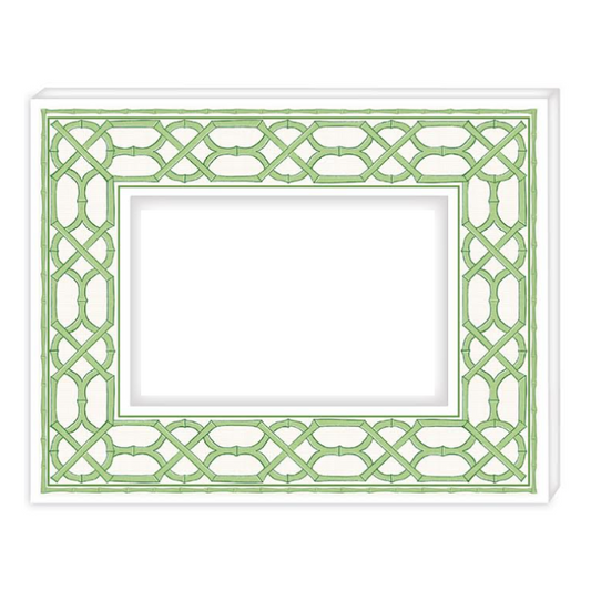 Green and White Cane Frame (4x6)