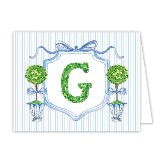 Boxwood Topiary Folded Note Cards