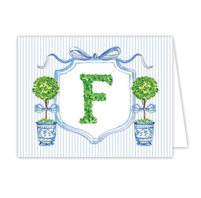 Boxwood Topiary Folded Note Cards