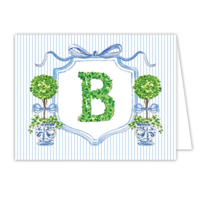 Boxwood Topiary Folded Note Cards