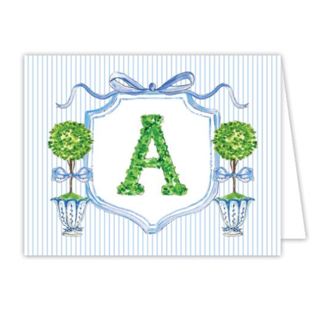 Boxwood Topiary Folded Note Cards