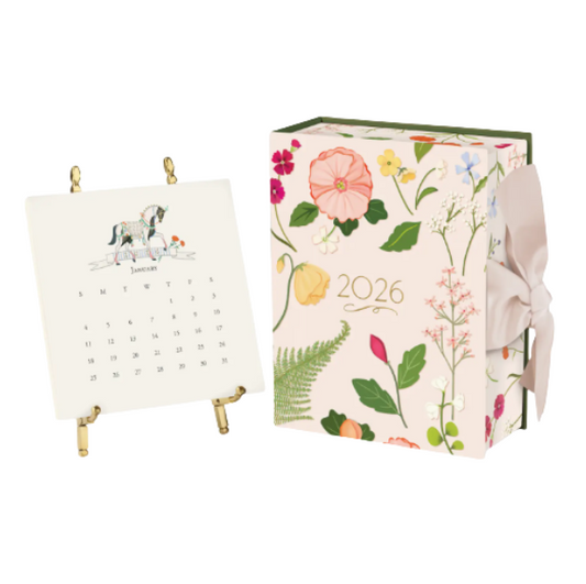 2026 Desk Calendar - Gold