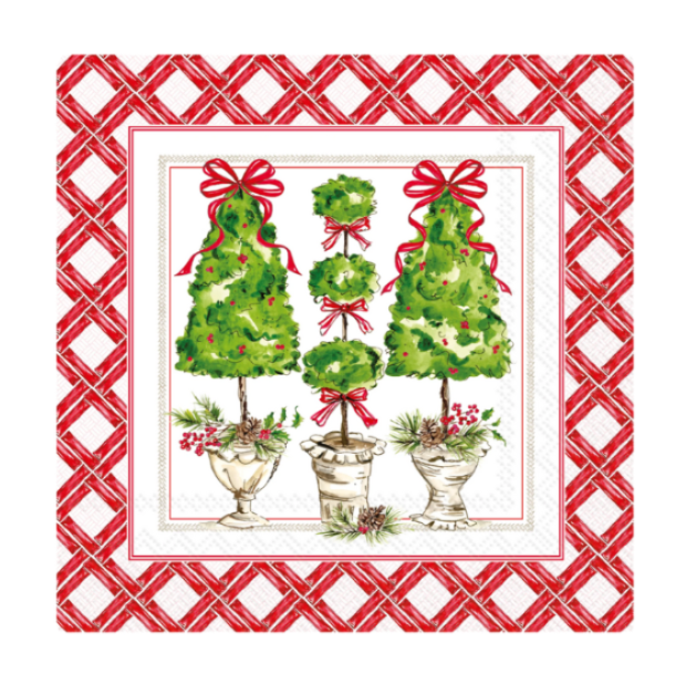 Holiday Topiary Cocktail Napkins