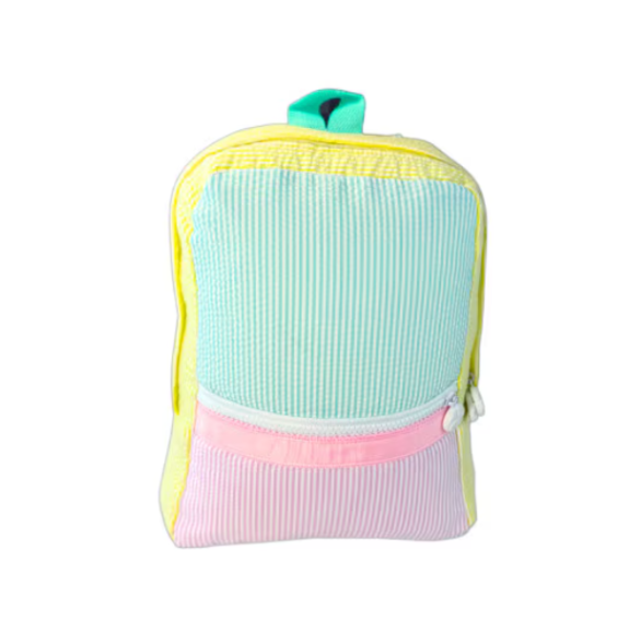 Small Seersucker Backpack