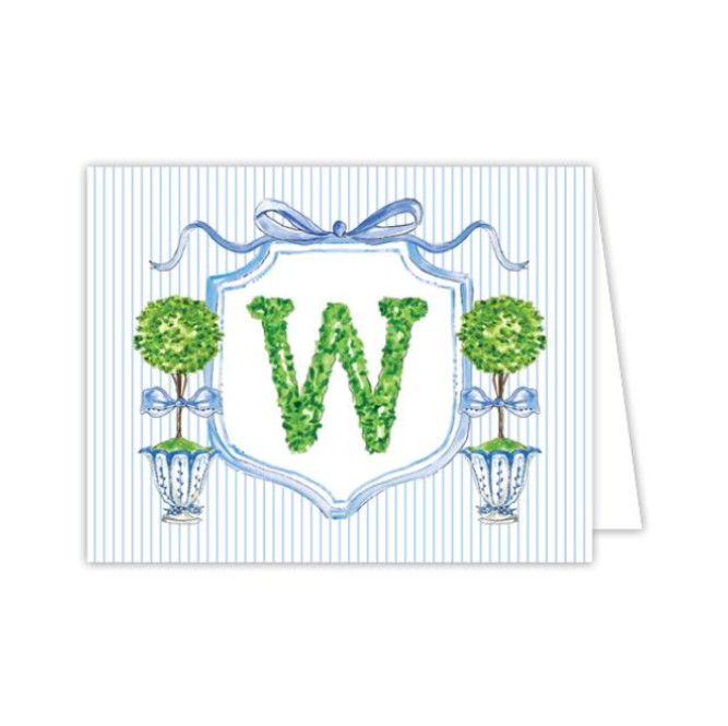 Boxwood Topiary Folded Note Cards