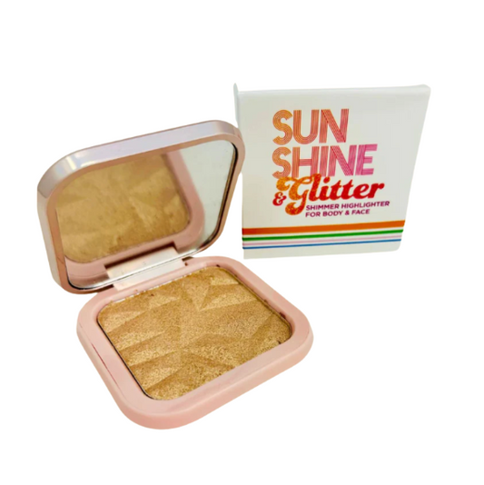 Sunshine and Glitter Highlighter Compact