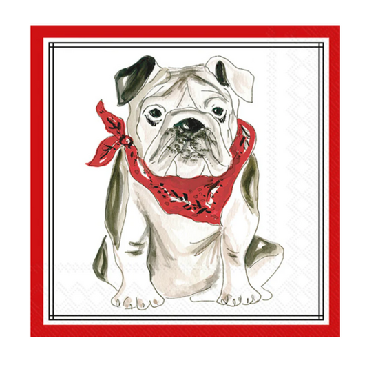Bulldog Cocktail Napkin