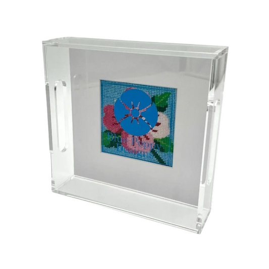 Blue Poppy Acrylic Trays