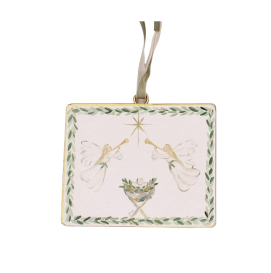 Metal Manger Ornament