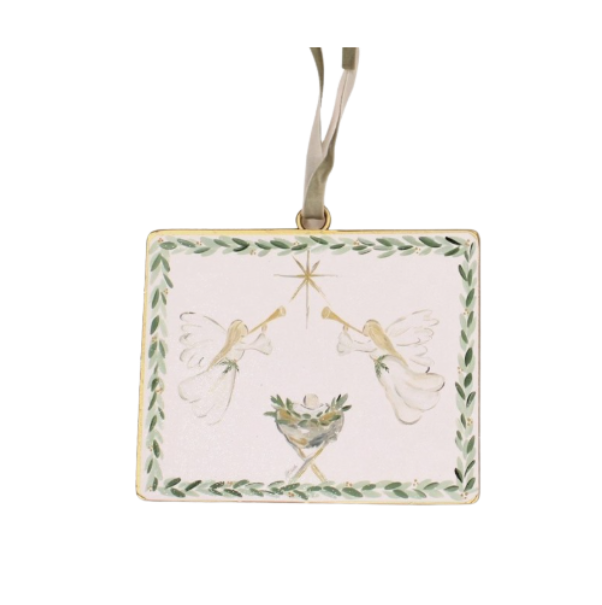 Metal Manger Ornament