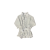 Kids White Ruffle Robe