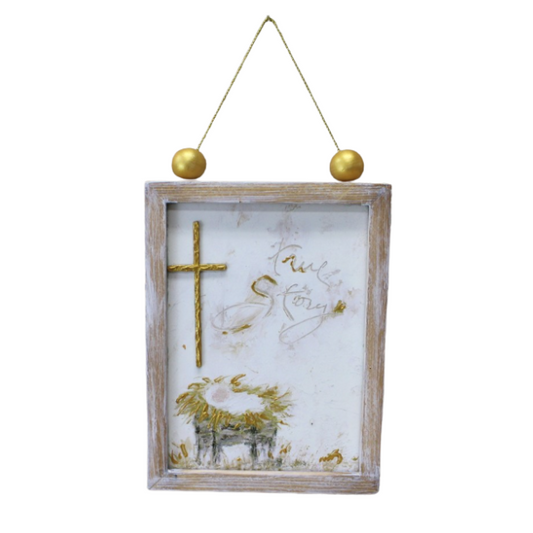 True Story Wooden Frame Ornament