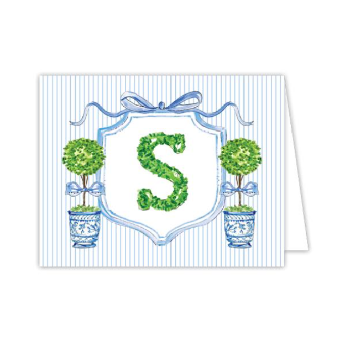 Boxwood Topiary Folded Note Cards