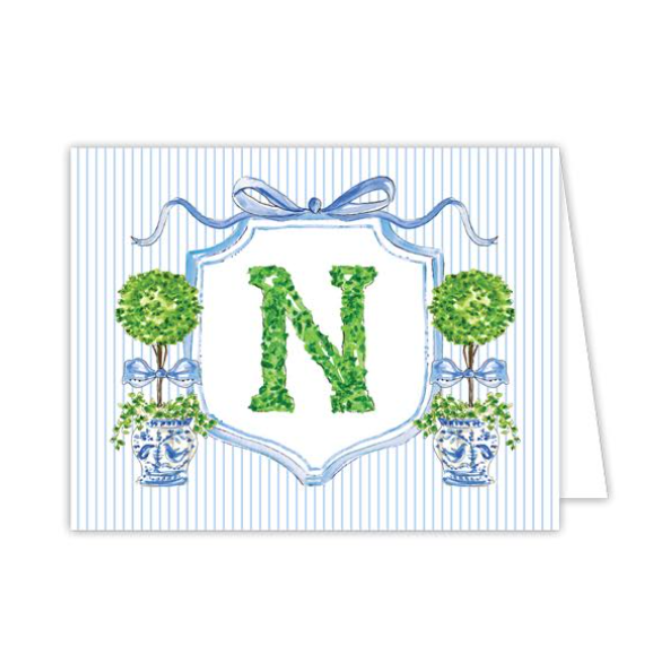 Boxwood Topiary Folded Note Cards