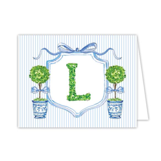 Boxwood Topiary Folded Note Cards
