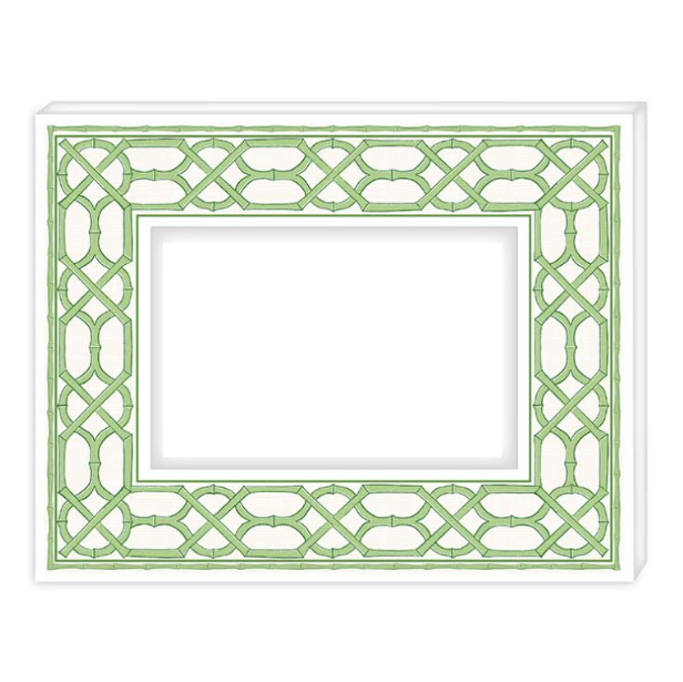 Green and White Cane Frame (4x6)