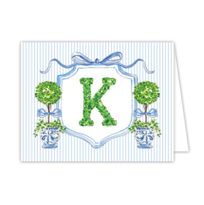 Boxwood Topiary Folded Note Cards