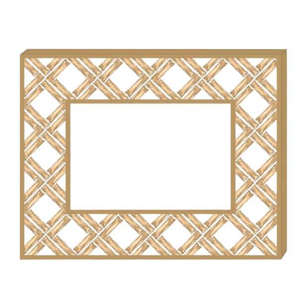 Golden Bamboo Trellis Frame (4x6)