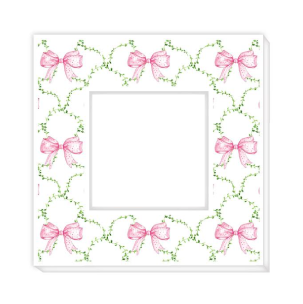 Pink Bow Trellis Frame (4x4)